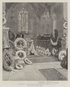 Il defunto Duca di Clarence, Servizio alla Chiesa di Sandringham, Domenica, 17 gennaio da William Barnes Wollen